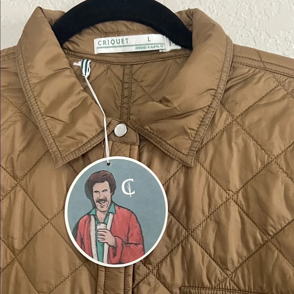 NWT Criquet Women's Quilted Shacket Jacket  In Goldie Hawn Color. Size L - Picture 7 of 12